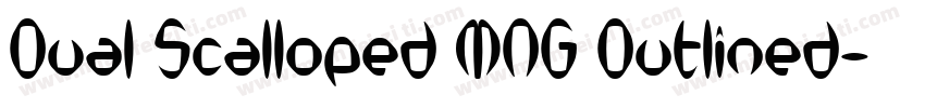 Oval Scalloped MNG Outlined字体转换